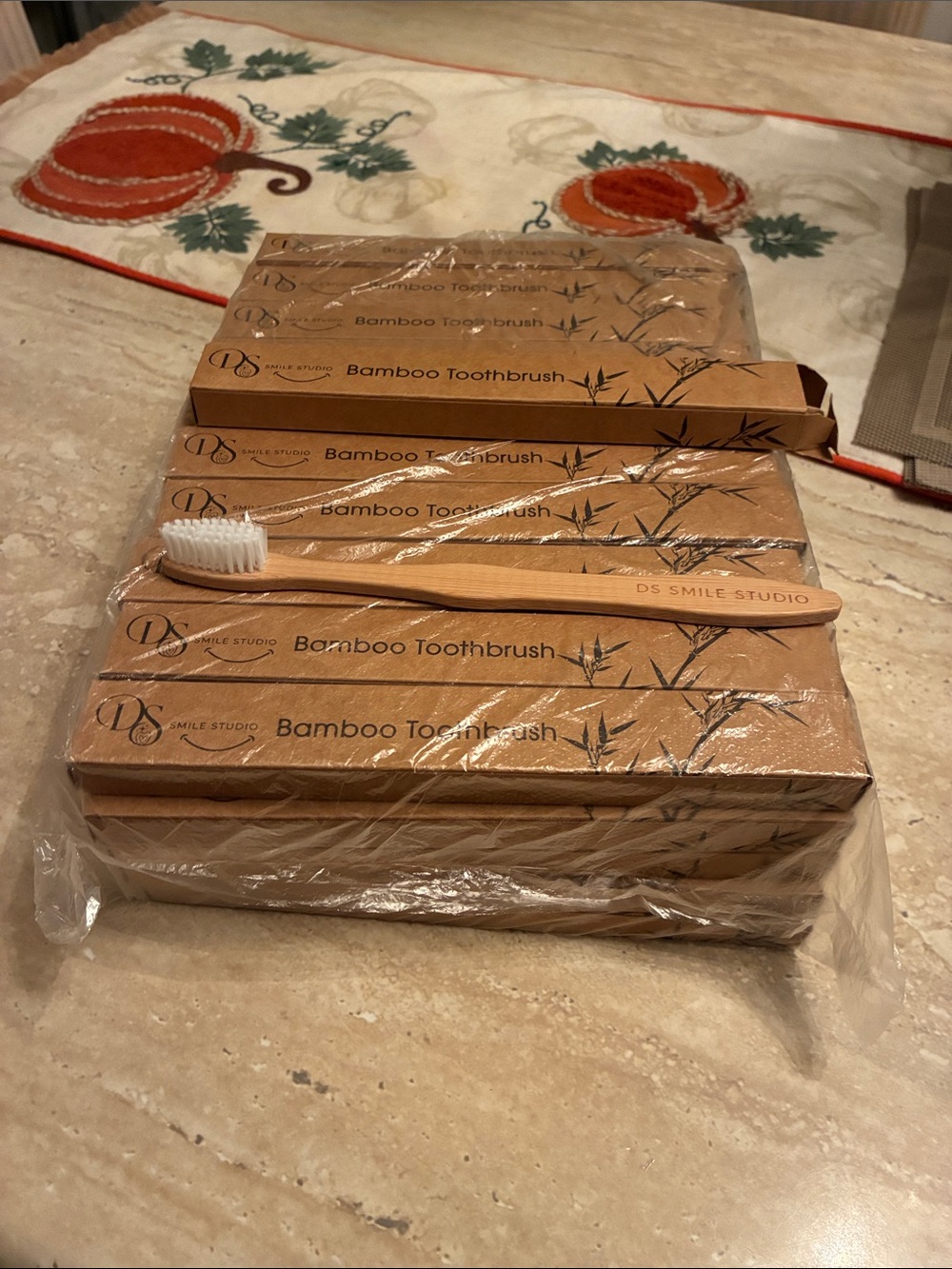 BAMBOO Natural Wood Toothbrush with White Bristles